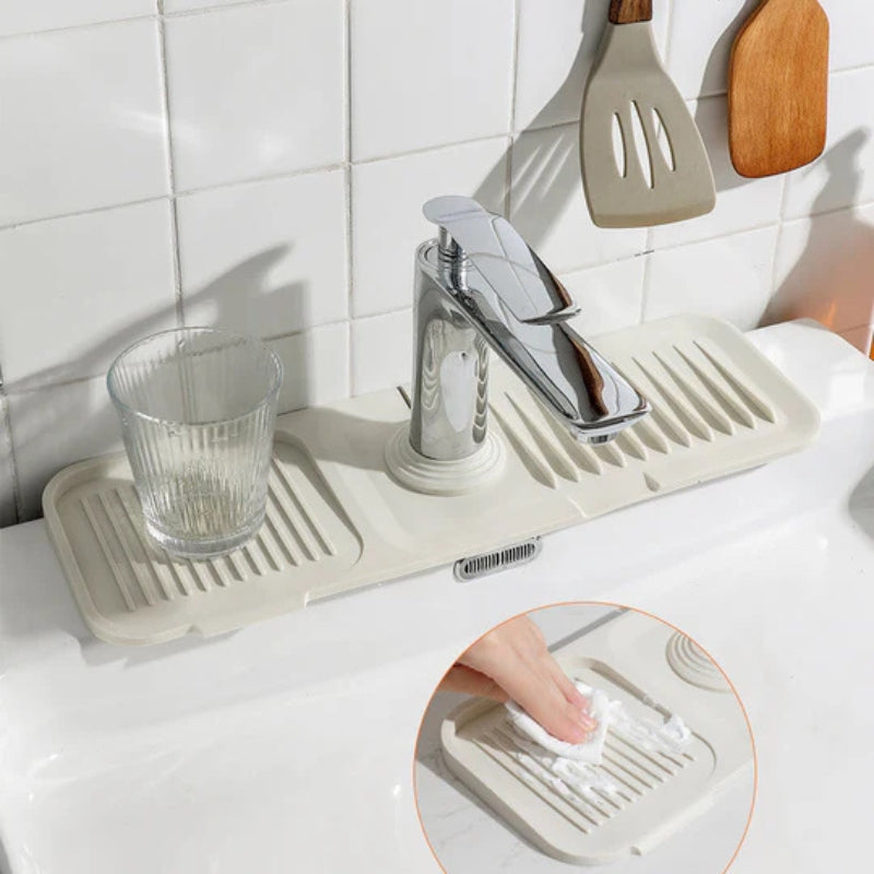Faucet Splash Guard Sink Drying Mat Quick Dry Kitchen Counter Protector Bathroom