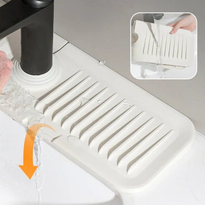 Faucet Splash Guard Sink Drying Mat Quick Dry Kitchen Counter Protector Bathroom