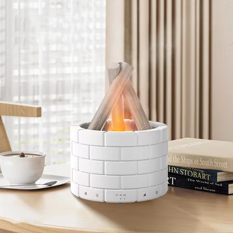 Flame Effect Essential Oil Diffuser with Remote Control Aromatherapy Humidifier
