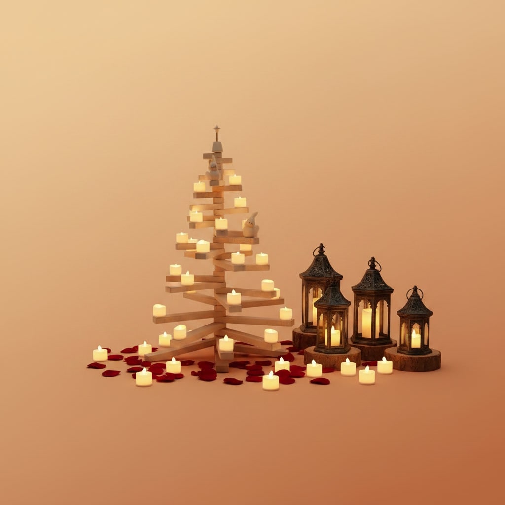 Flameless LED Tea Lights with Flickering Warm Glow and Flame