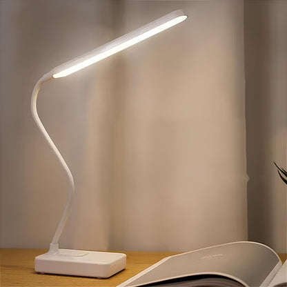 Flexible Arm Desk Lamp Rechargeable Touch Dimmable Three Colour Light