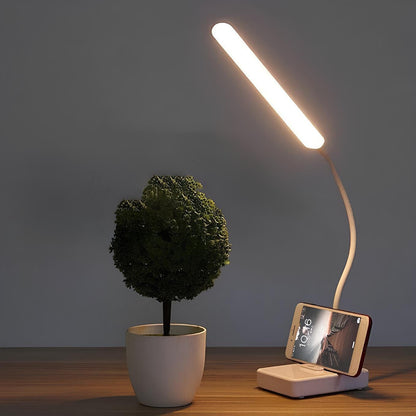 Flexible Arm Desk Lamp Rechargeable Touch Dimmable Three Colour Light