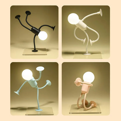 Flexible Athlete LED Night Light with Suction Cup Adjustable Room Lamp
