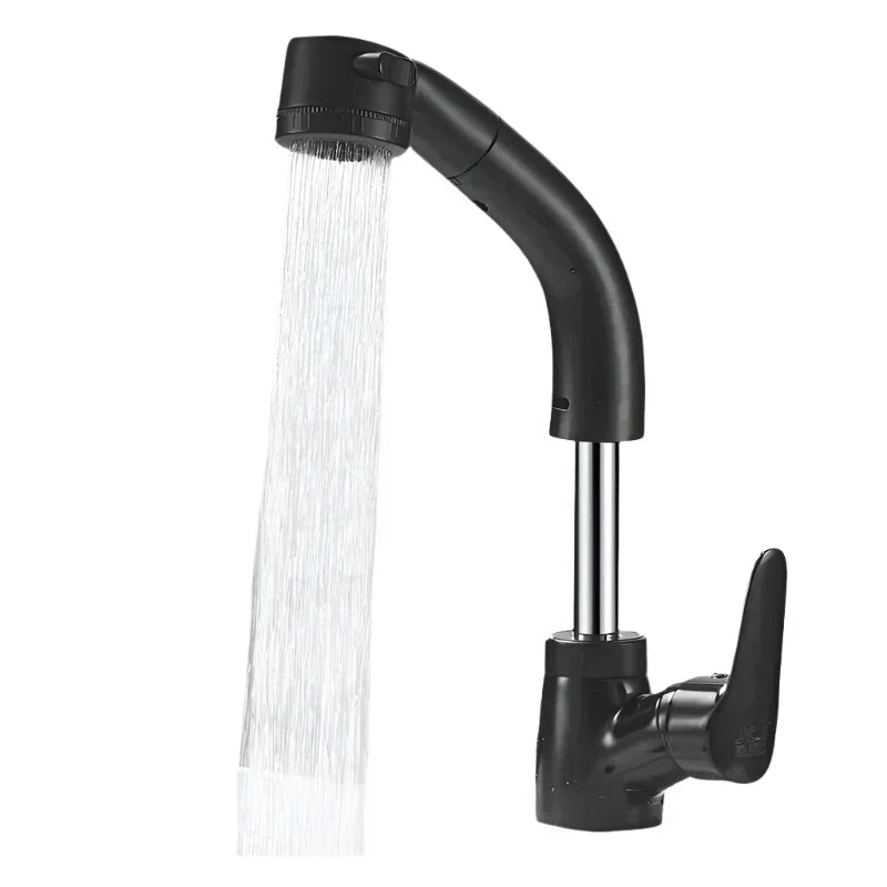 Flexible Kitchen Sink Faucet Extended Reach Mixer Tap Ergonomic Handle