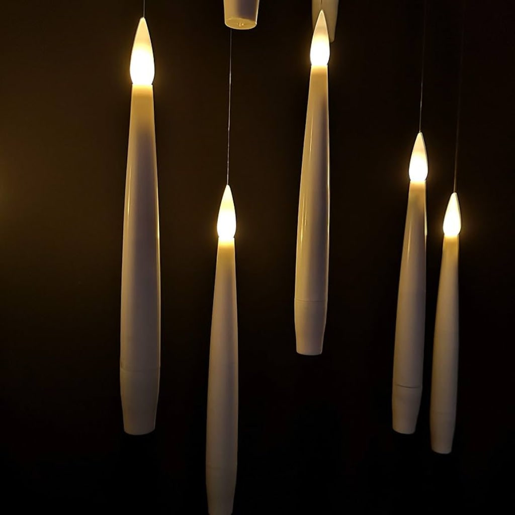 Floating LED Candle Halloween Decorations Ambient Party Lighting Indoor Decor