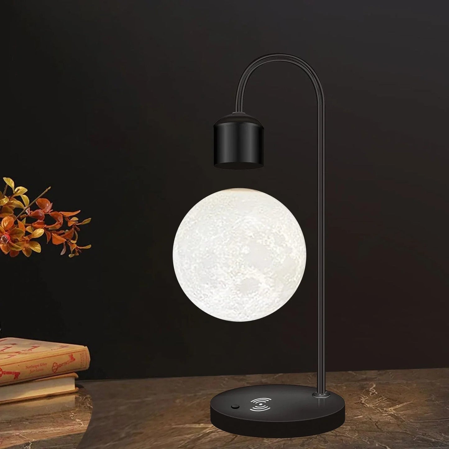 Floating Moon Lamp Wireless Charging Desk Light Magnetic Levitation Night Lamp