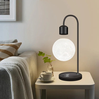 Floating Moon Lamp Wireless Charging Desk Light Magnetic Levitation Night Lamp