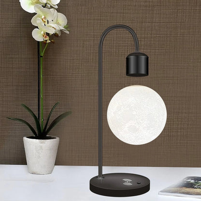 Floating Moon Lamp Wireless Charging Desk Light Magnetic Levitation Night Lamp