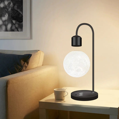 Floating Moon Lamp Wireless Charging Desk Light Magnetic Levitation Night Lamp