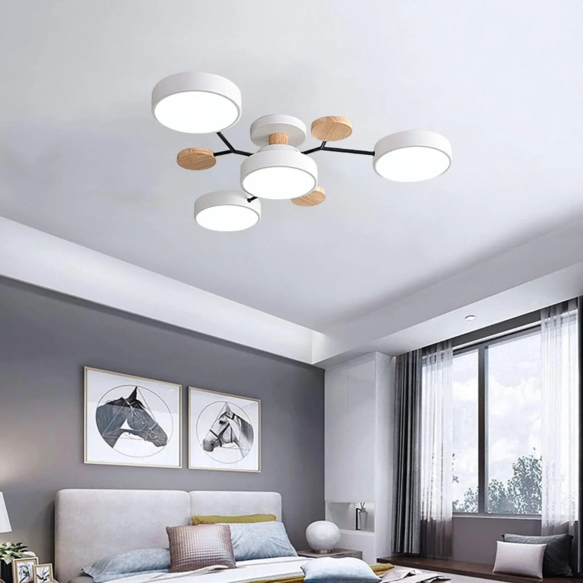 Flush Mount LED Ceiling Light Modern Halo Design Multiple Light Options