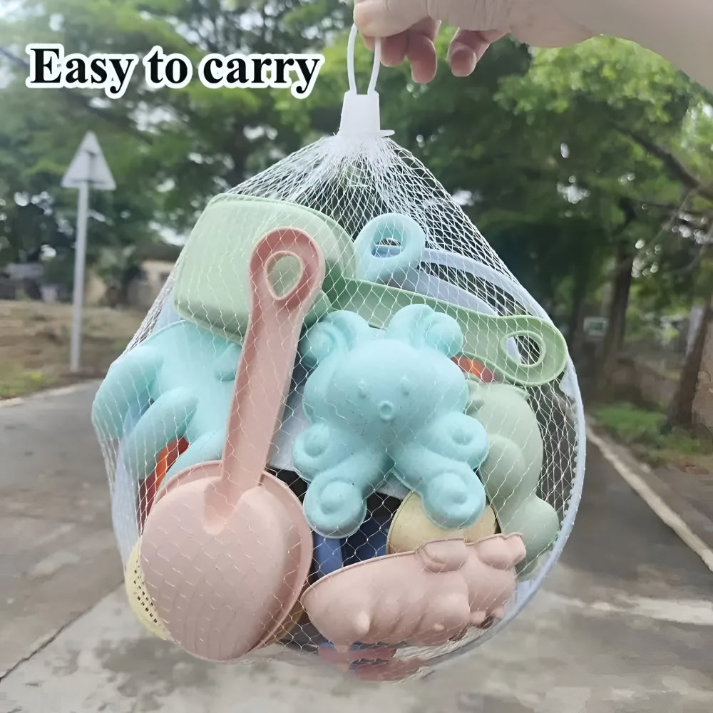 Foldable Beach Sand Bucket Toy Set for Kids