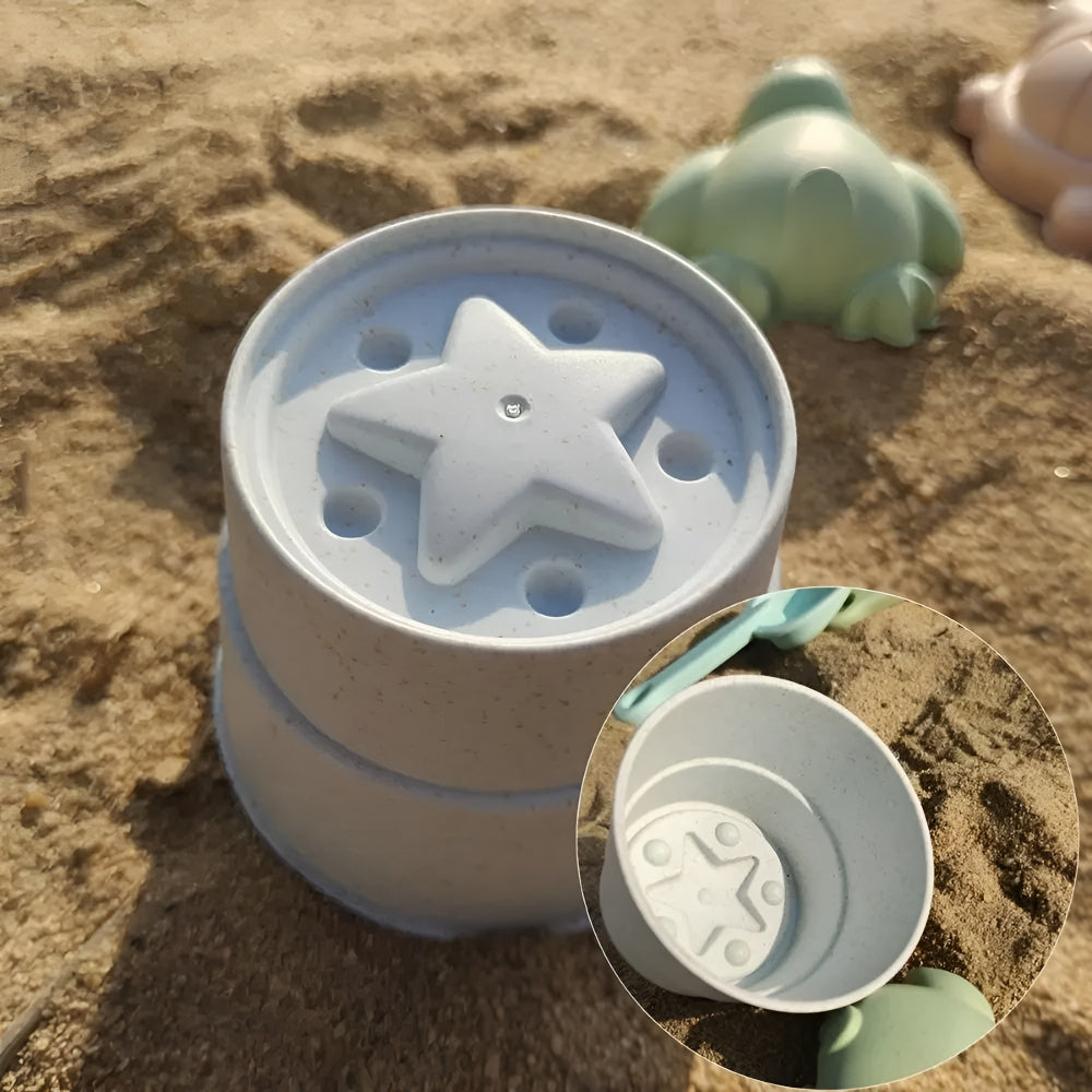 Foldable Beach Sand Bucket Toy Set for Kids