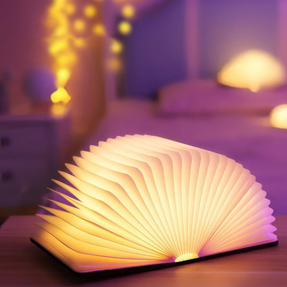 Foldable LED Book Lamp RGB Ambient Table Light Decorative Night Light