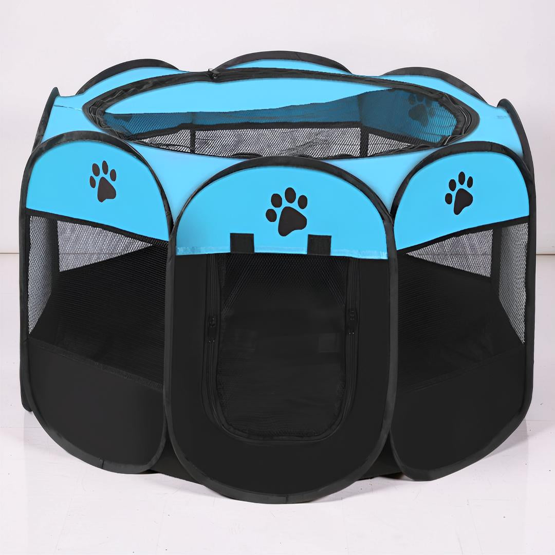 Foldable Mesh Cat Playpen Portable Pet Tent With Zip Door