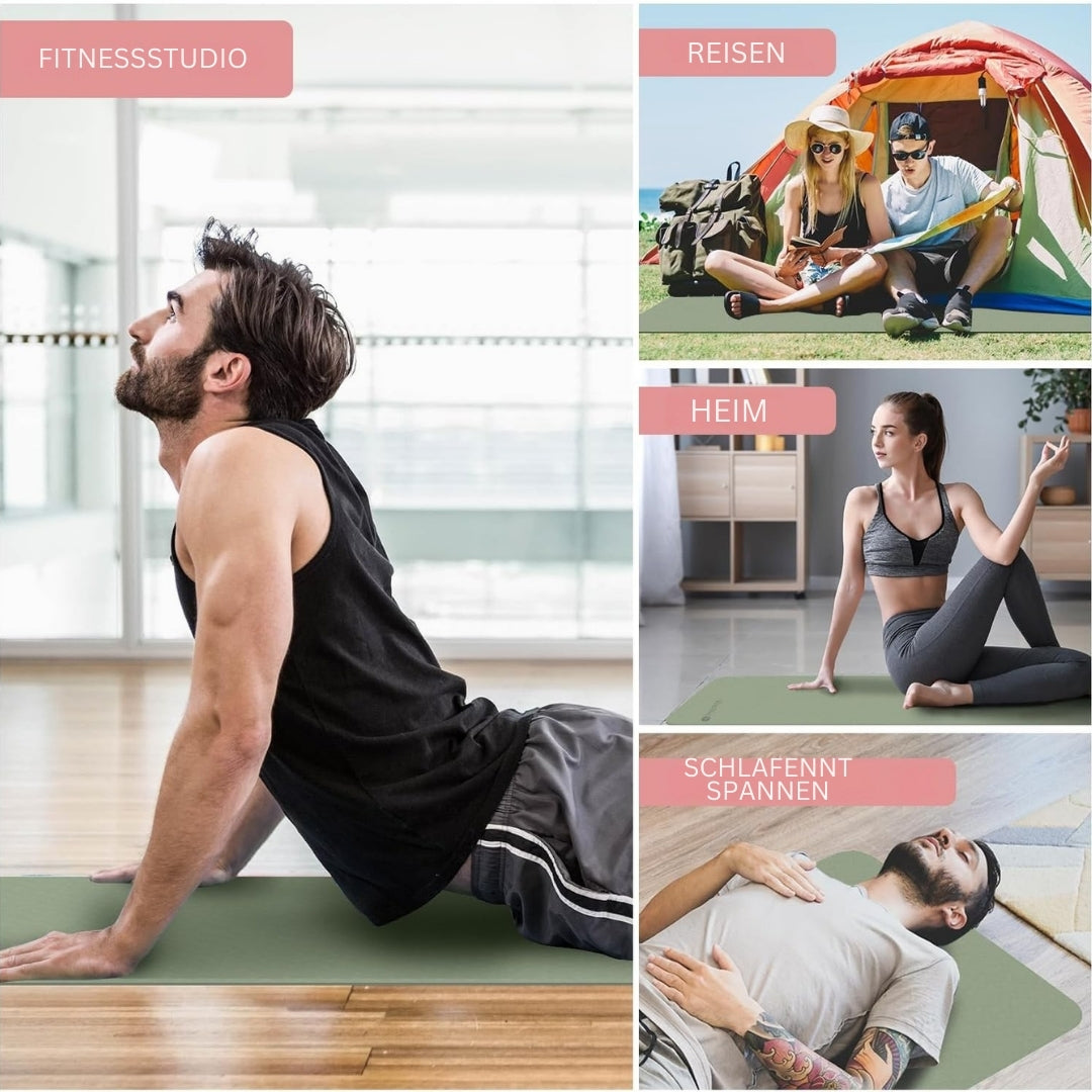 Foldable Non Slip Yoga Mat Compact Portable Exercise Mat for Yoga Pilates Workout Training
