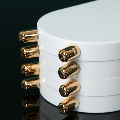 Foldable Oval Jewelry Organizer Travel Storage Case