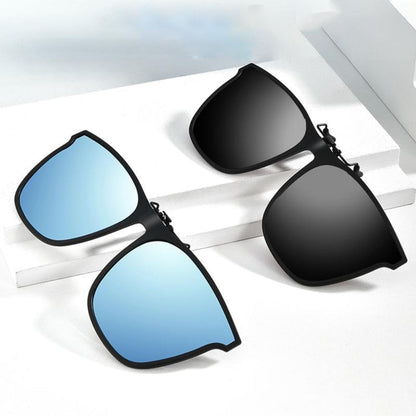 Foldable Polarized Clip On Sunglasses with UV Protection for Eyeglasses