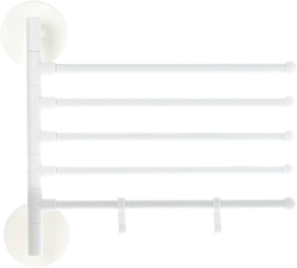 Foldable Rotating Wall Towel Rack Space-Saving Multi-Arm Drying Shelf