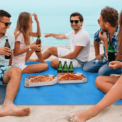 Sammenfoldelig sandfri strand- og picnicmåtte til rejser