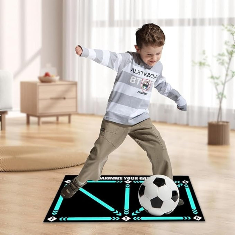 Foldable Soccer Training Mat Non Slip Football Dribbling Practice Mat with Target Zones
