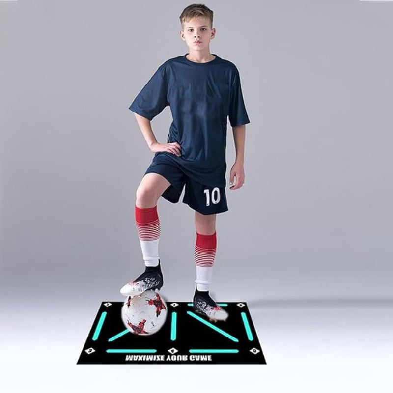 Foldable Soccer Training Mat Non Slip Football Dribbling Practice Mat with Target Zones
