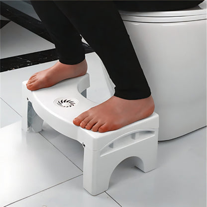 Foldable Toilet Stool with Non Slip Base Bathroom Foot Rest for Comfort and Stability