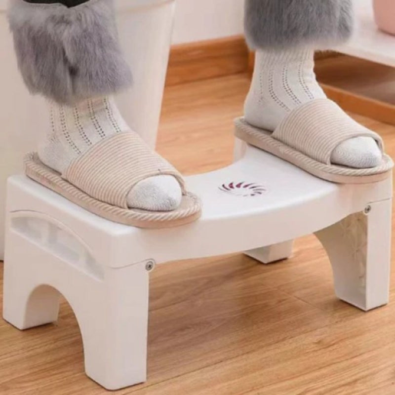 Foldable Toilet Stool with Non Slip Base Bathroom Foot Rest for Comfort and Stability