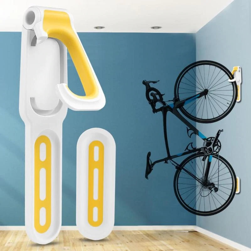 Foldable Wall Mount Bike Rack Compact Bicycle Storage Holder
