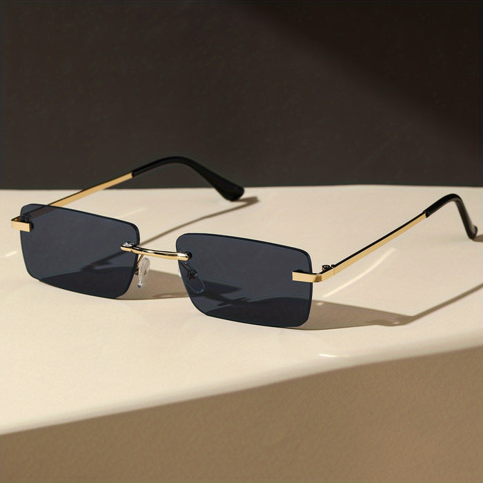 Frameless Stylish Sunglasses Lightweight UV Protection Luxury Look