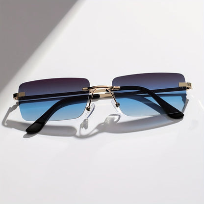 Frameless Stylish Sunglasses Lightweight UV Protection Luxury Look