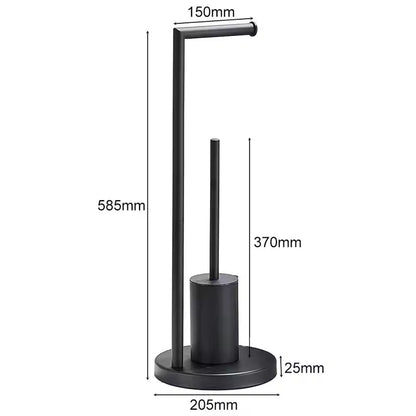 Freestanding Toilet Paper Holder with Toilet Brush Modern Bathroom Toilet Roll Holder Stand