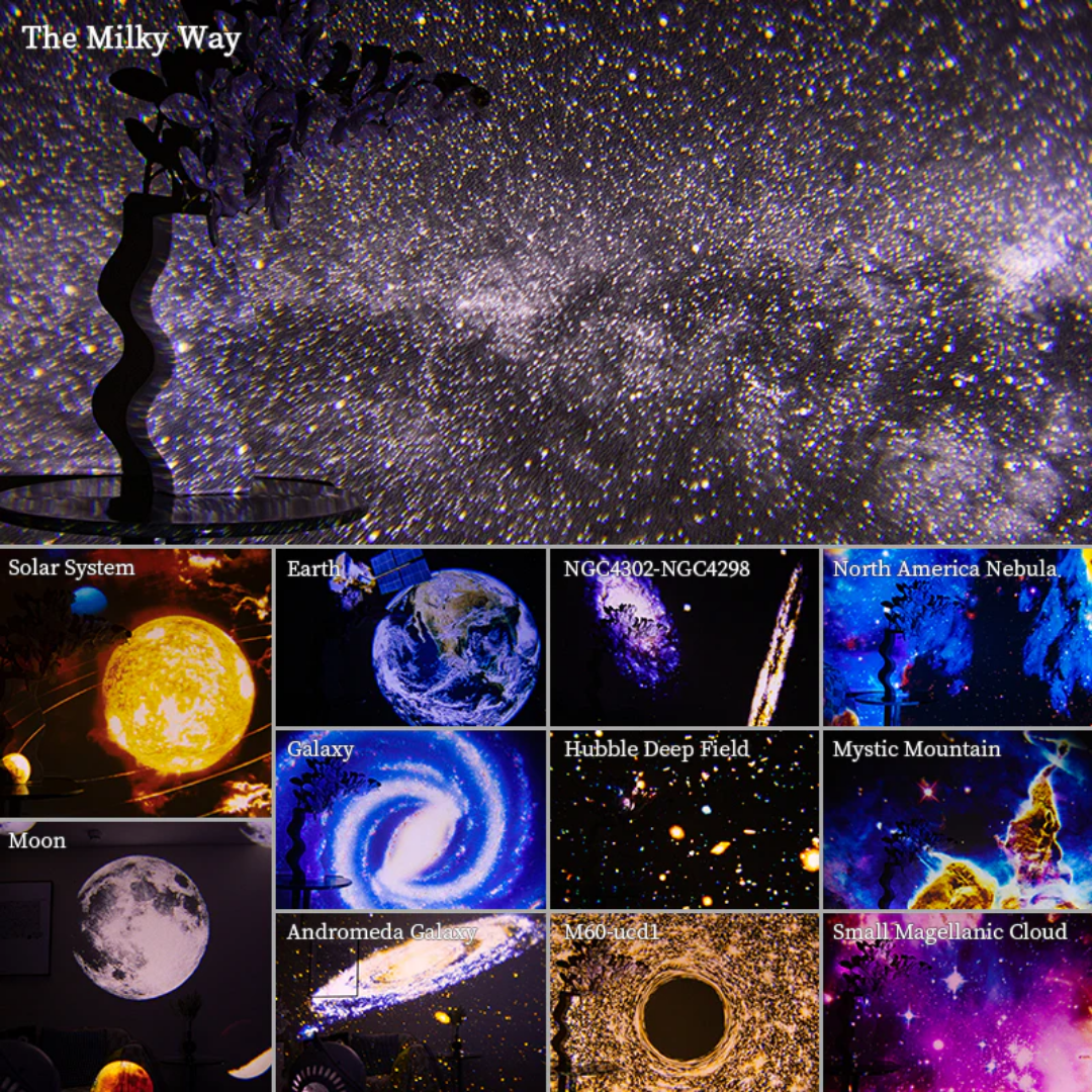 Galaxy Star Projector Light 360° Rotating LED Scene Disc Lamp