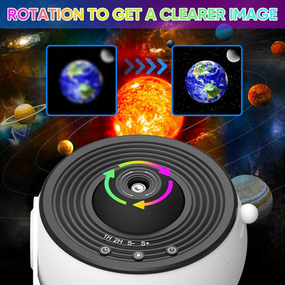 Galaxy Star Projector Light 360° Rotating LED Scene Disc Lamp