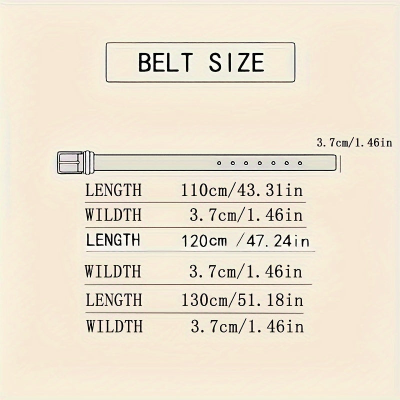 Genuine Leather Men's Belt Automatic Buckle Adjustable Dress Casual