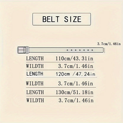 Genuine Leather Men's Belt Automatic Buckle Adjustable Dress Casual
