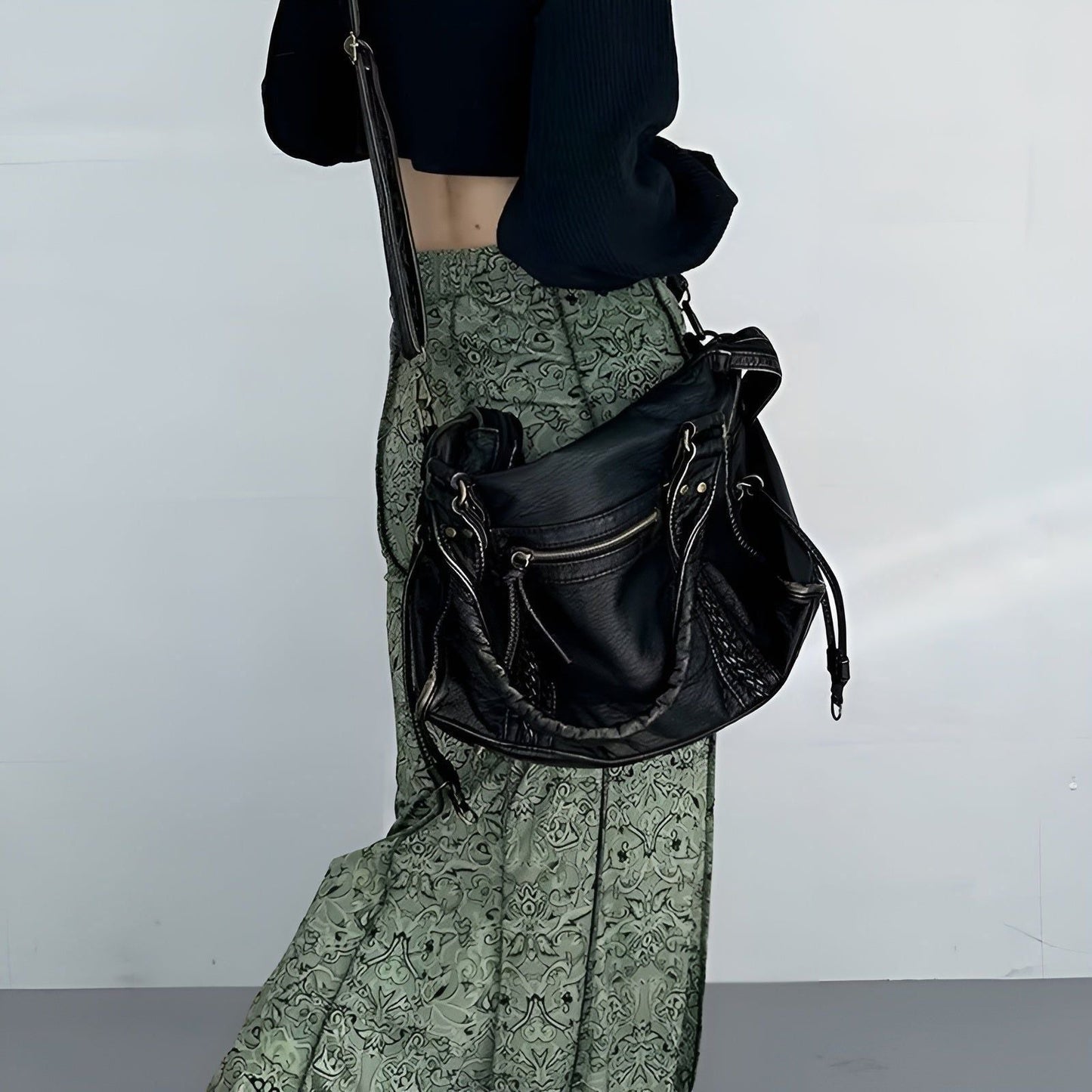 Genuine Leather Shoulder Bag Women's Elegant Everyday Office