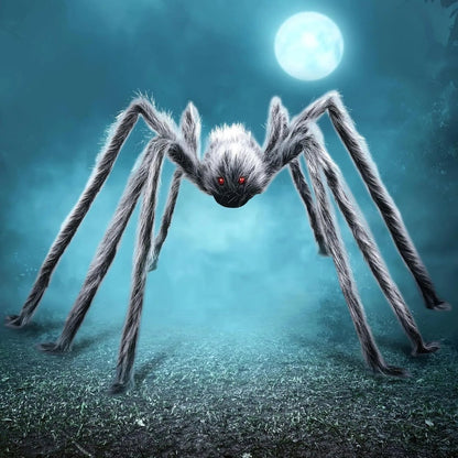 Decorazione di Halloween con ragno gigante per feste all'aperto, giardino e ingresso