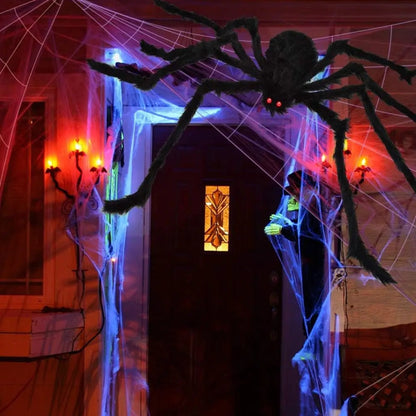 Giant Spider Web Halloween Decoration Outdoor Garden Wall Party Decor
