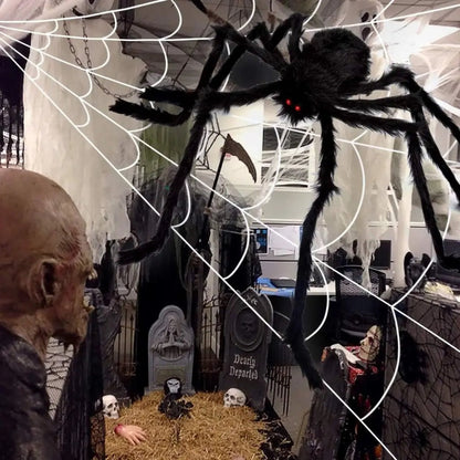 Giant Spider Web Halloween Decoration Outdoor Garden Wall Party Decor