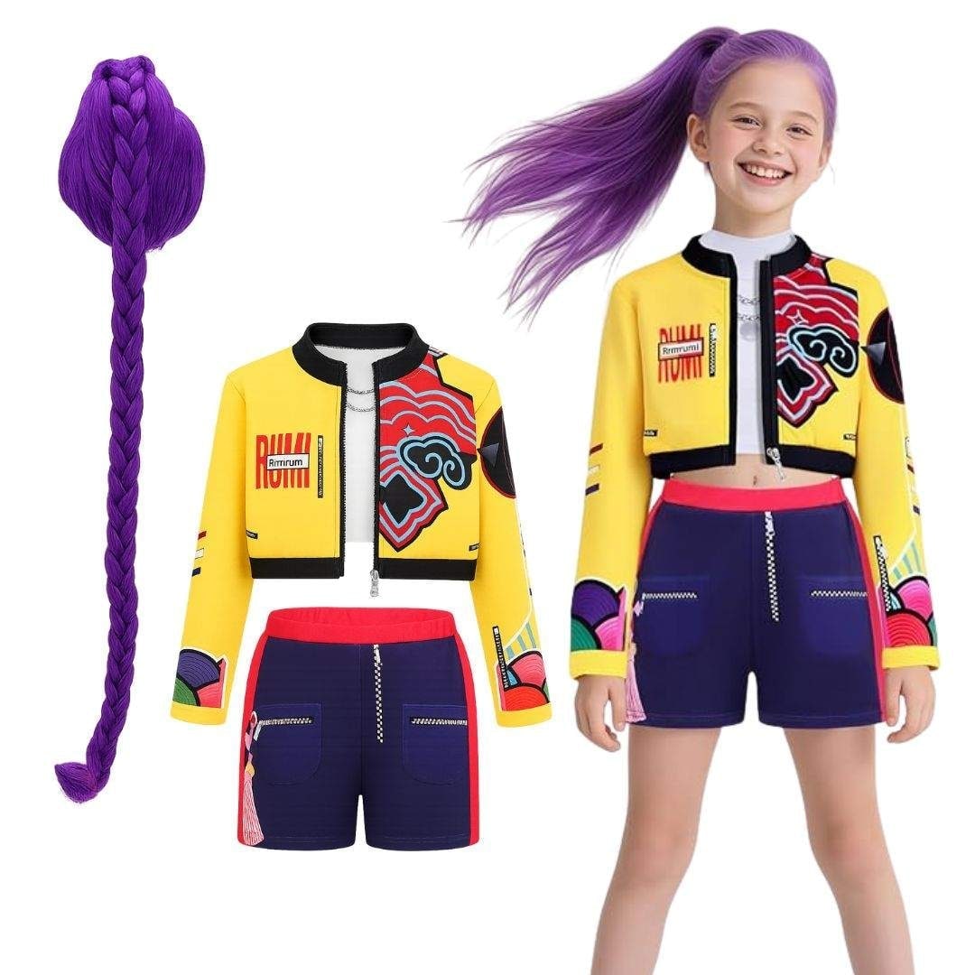 Halloween-hiphopdansekostume til piger med crop top, shorts og joggingbukser
