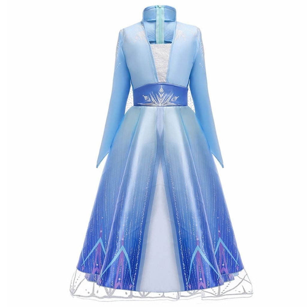 Girls Ice Princess Halloween Dress With Sparkling Cape Costume Set
