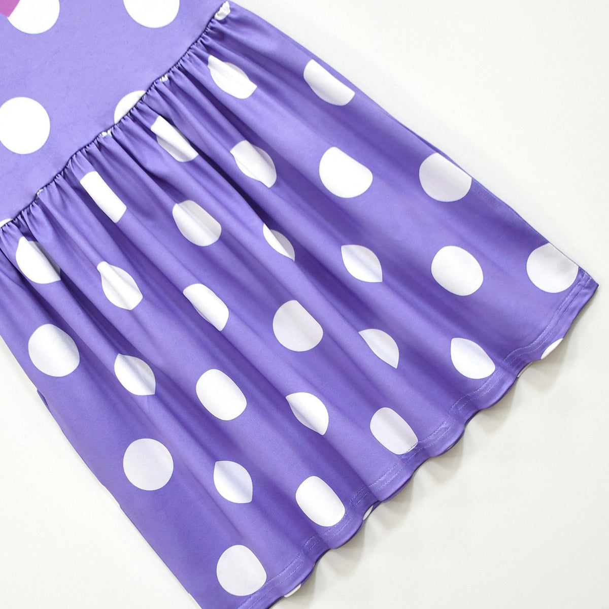 Vestito da costume di Halloween a pois per bambine con maniche a volant e outfit da festa