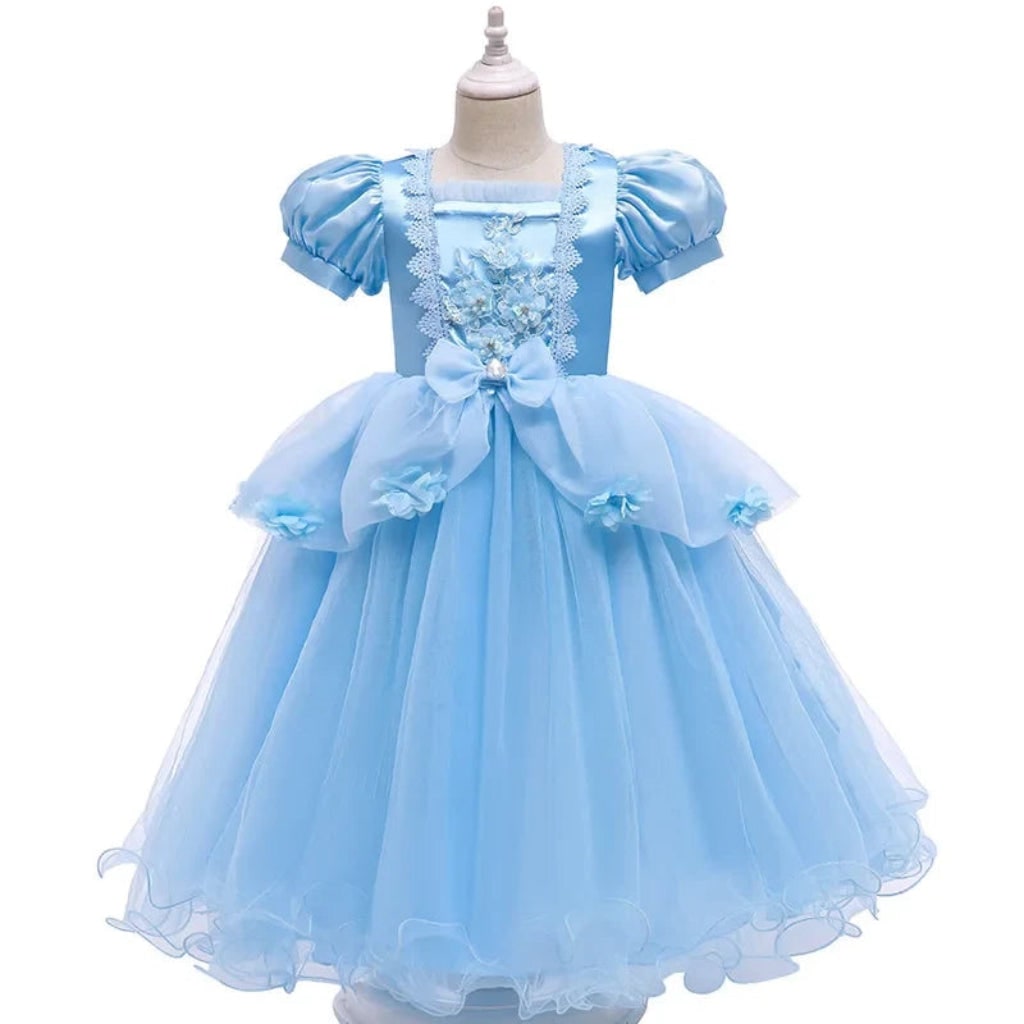 Girls Princess Ball Gown Halloween Costume Dress Party Outfit