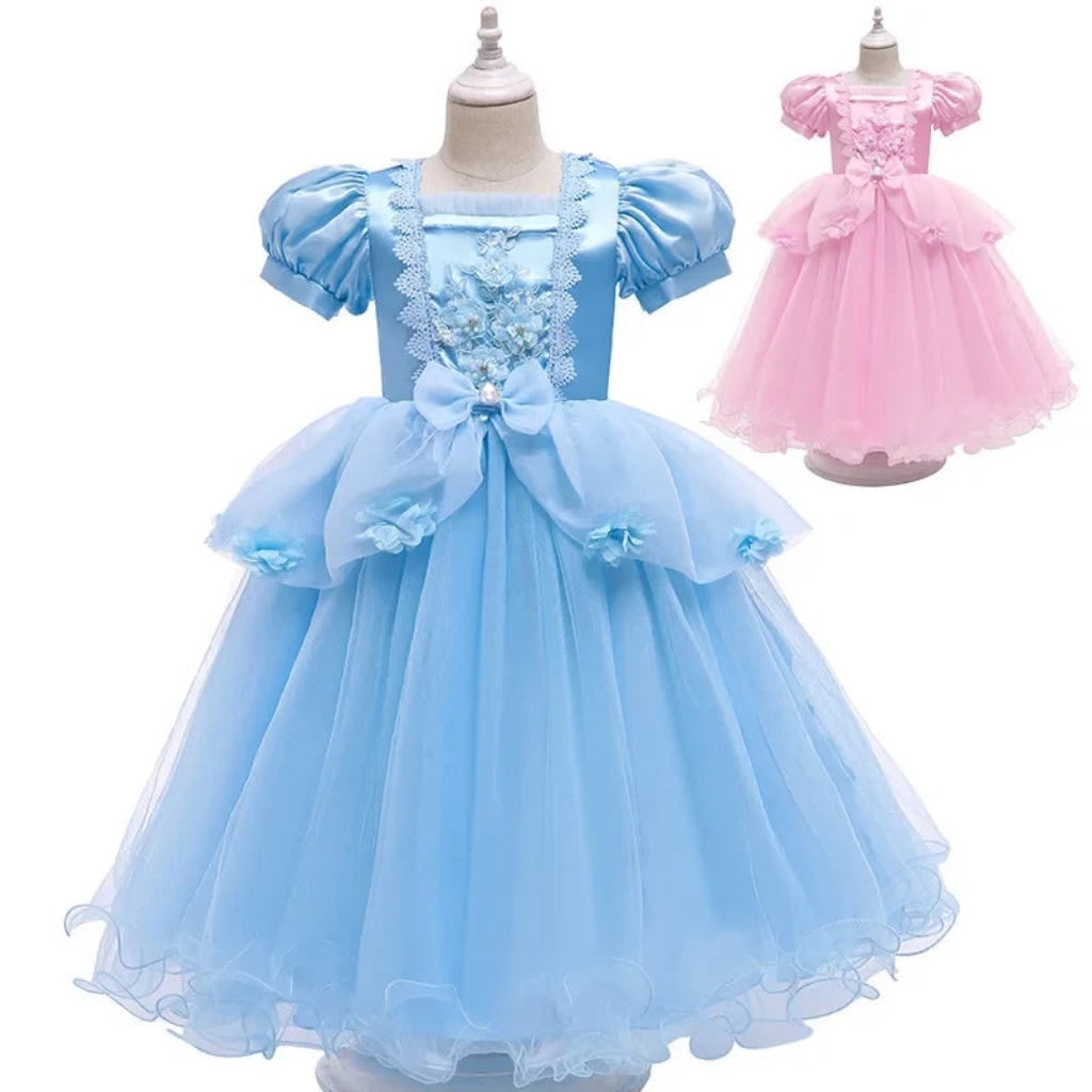 Girls Princess Ball Gown Halloween Costume Dress Party Outfit
