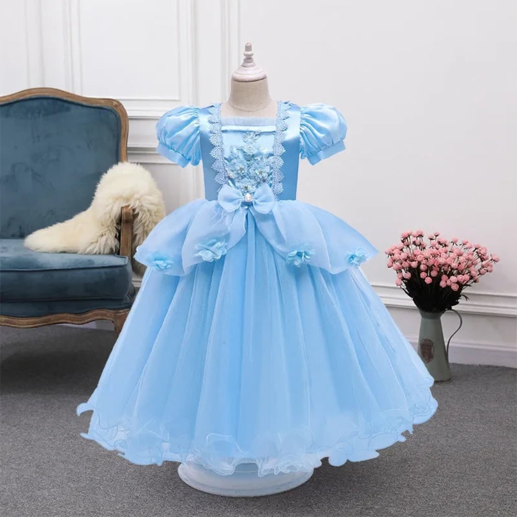 Girls Princess Ball Gown Halloween Costume Dress Party Outfit