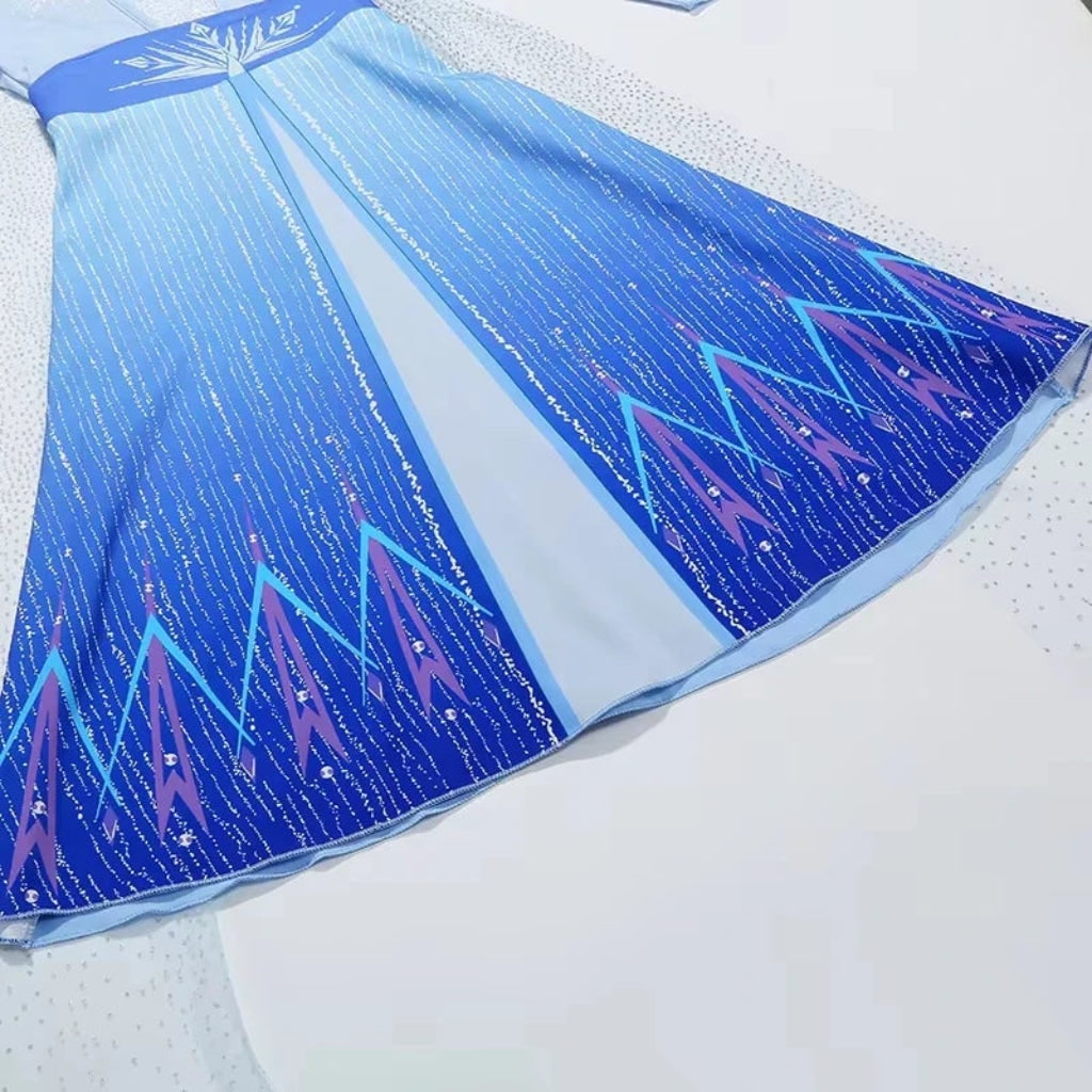 Girls Princess Costume Dress Sparkling Party Gown Halloween Dress Up