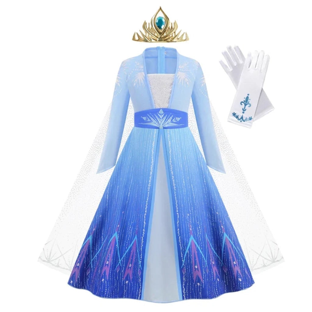 Girls Princess Costume Dress Sparkling Party Gown Halloween Dress Up
