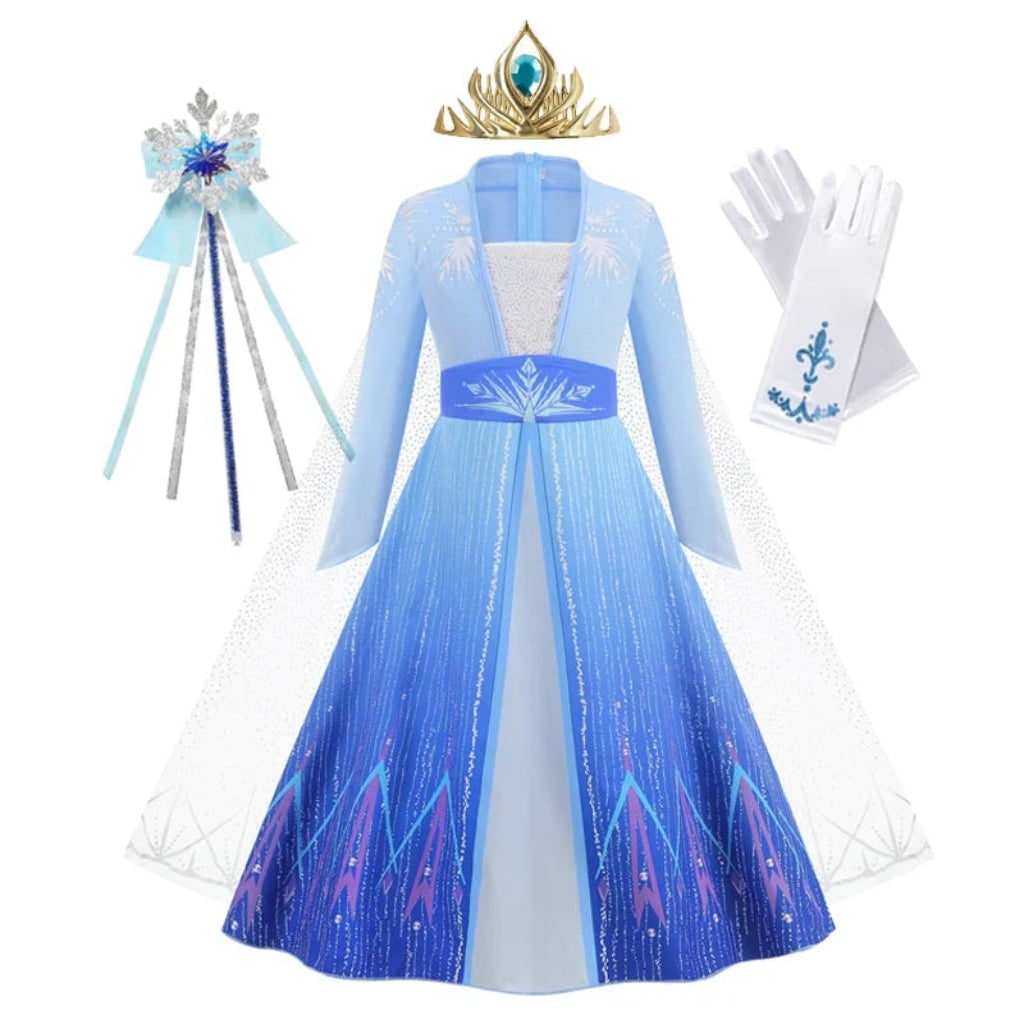 Girls Princess Costume Dress Sparkling Party Gown Halloween Dress Up