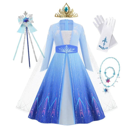 Girls Princess Costume Dress Sparkling Party Gown Halloween Dress Up