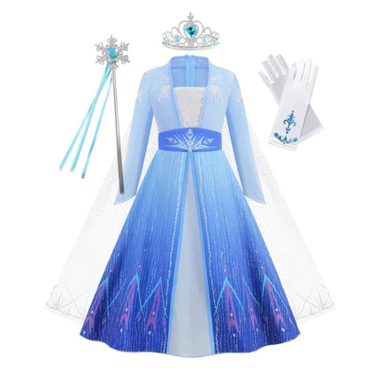 Girls Princess Costume Dress Sparkling Party Gown Halloween Dress Up